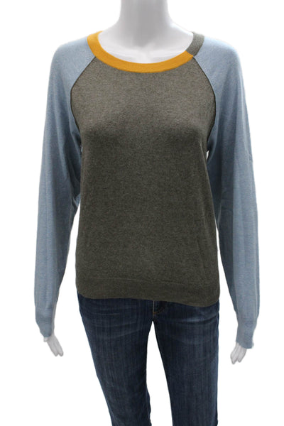 Lilla P Women Pullover Gray Crew Neck Long Sleeve Size M