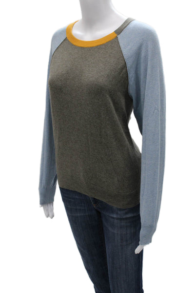 Lilla P Women Pullover Gray Crew Neck Long Sleeve Size M
