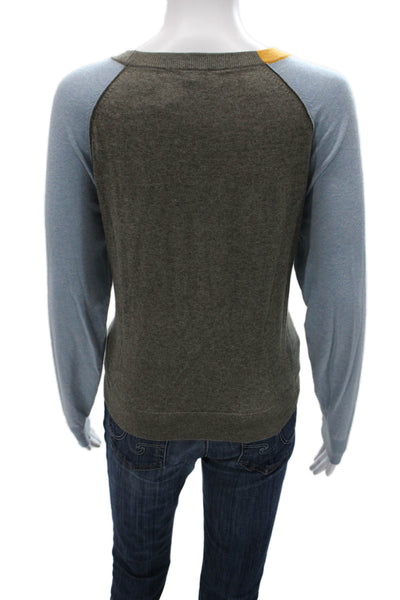 Lilla P Women Pullover Gray Crew Neck Long Sleeve Size M