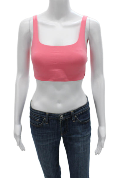 Lululemon Womens Bend This Scoop And Square Sports Bra Pink Size S/M