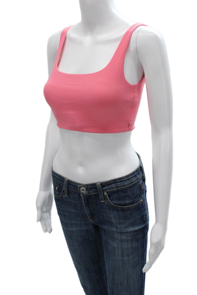 Lululemon Womens Bend This Scoop And Square Sports Bra Pink Size S/M