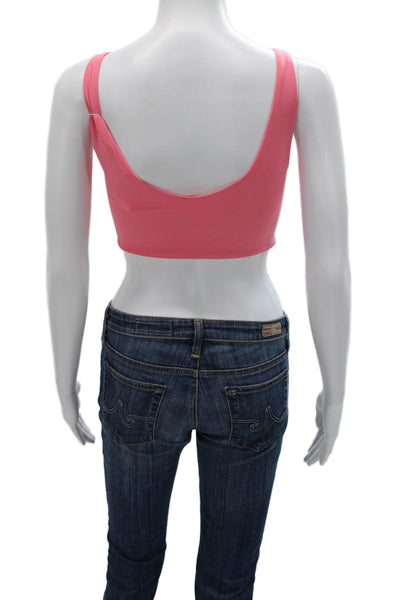 Lululemon Womens Bend This Scoop And Square Sports Bra Pink Size S/M