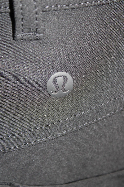 Lululemon Women Ankle Pants Black Polyester Blend Button Size 12