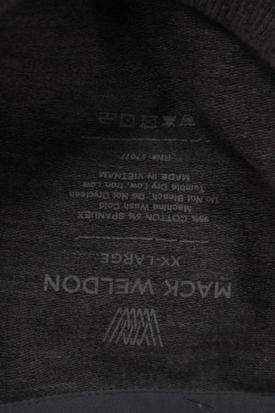 Mack Weldon Mens Pullover Sweatshirt Gray Crewneck Cotton Blend Size 2XL