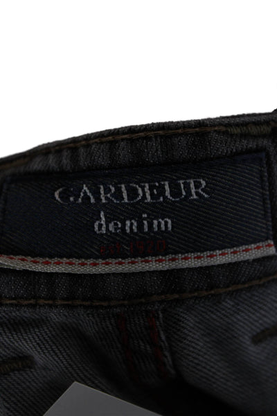 Gardeur Denim Mens Gray Straight Jeans Cotton Blend Zip Size 36