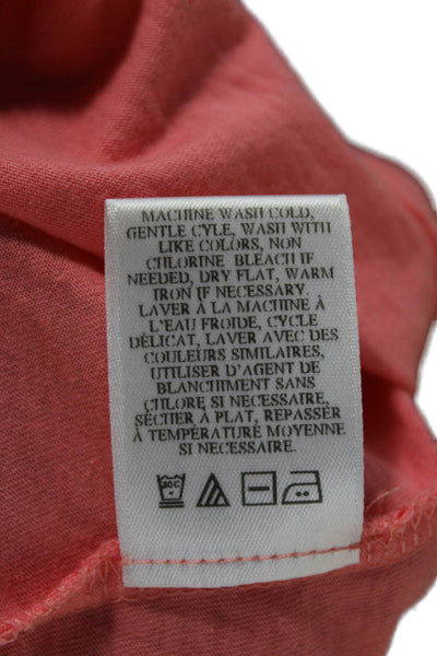 ALC Womens Pink Cotton Crew Neck Short Sleeve Basic T-Shirt Size M