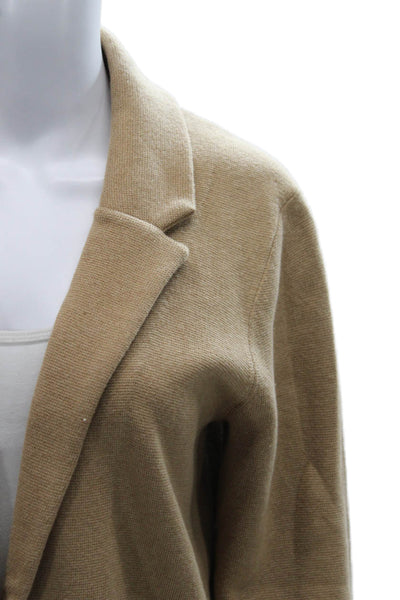 J Crew Womens Beige Cotton Collared Button Cardigan Long Sleeve Size XS