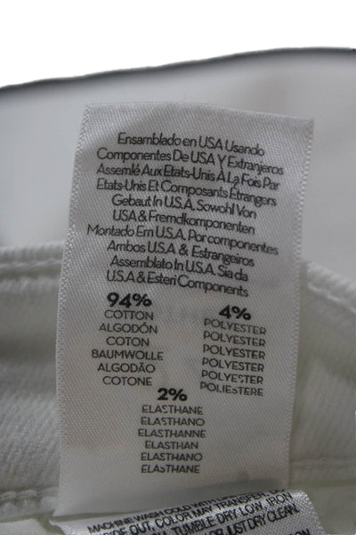Mother Womens Cropped White High Rise Jeans Inseam 26 Size 24