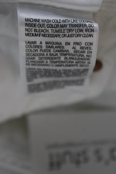 Mother Womens Cropped White High Rise Jeans Inseam 26 Size 24