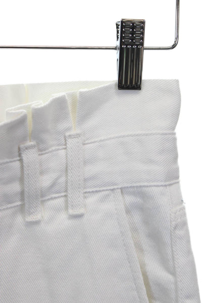 Zara Basic Womens White Cropped High Rise Jeans Size 2