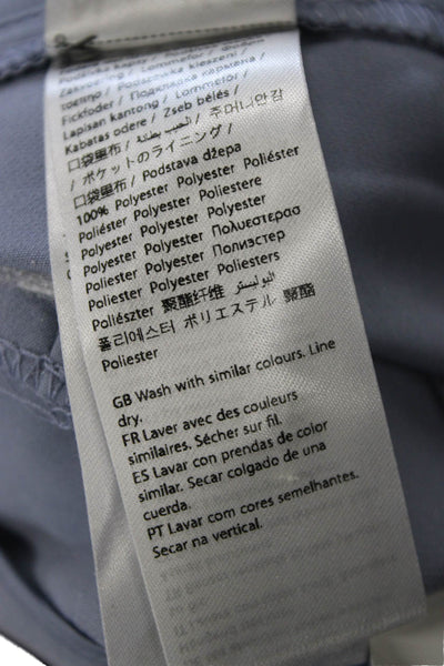 NA-KD Women Dress Pants Blue Polyester Button Size 34