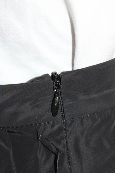 Kal Rieman Women Black Flare Long Skirt Polyester Zip Size 8