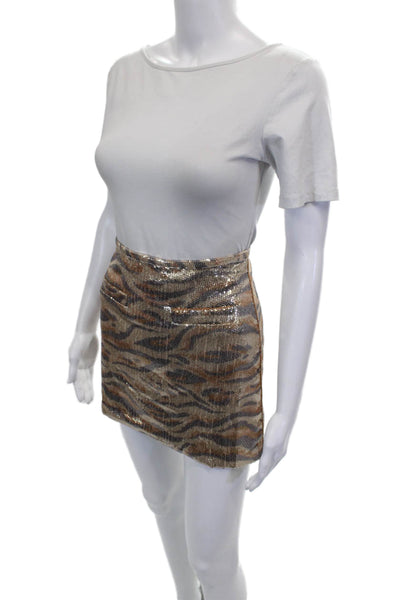 Le Superbe Women Straight Pencil Skirt Multicolor Animal Print Size 0