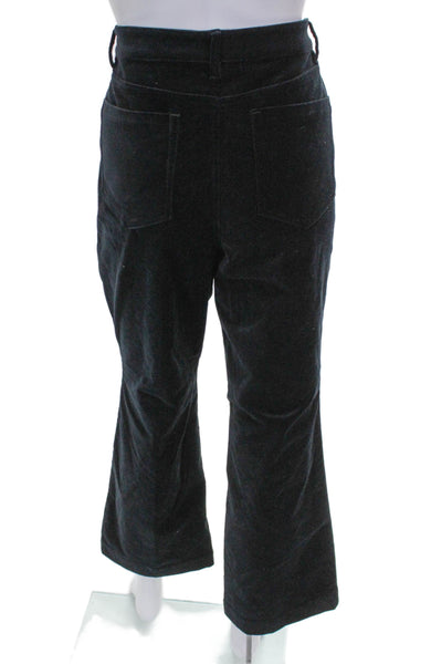 Ann Mashburn Womens Bootcut Pants Black Cotton Button Inseam 29 Size 25