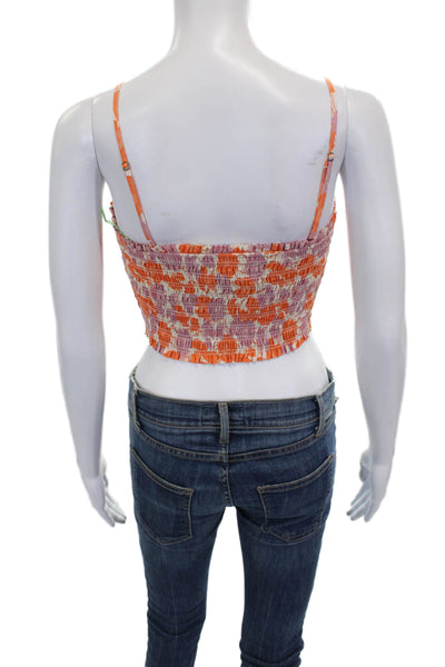 Birds of Paradis Women Multicolor Geometric Square Neck Camisole Size XS