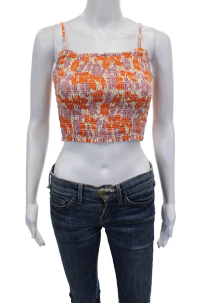 Birds of Paradis Womens Camisole Multicolor Cotton Square Neck Size XS