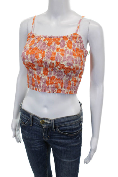 Birds of Paradis Womens Camisole Multicolor Cotton Square Neck Size XS