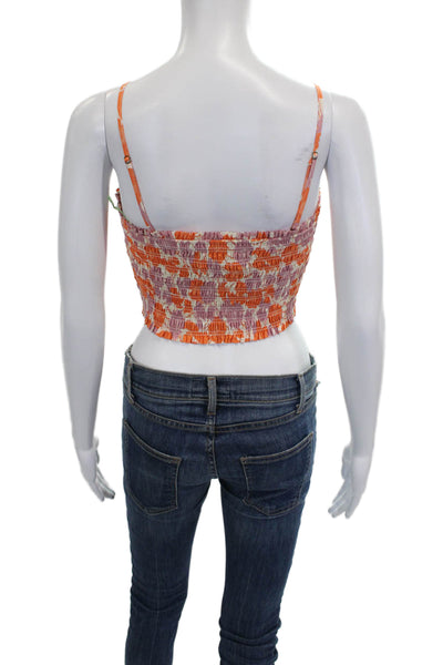 Birds of Paradis Womens Camisole Multicolor Cotton Square Neck Size XS