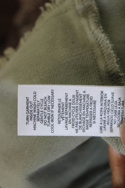 Splendid Women Quilted Cotton Button Jacket Green Size XS