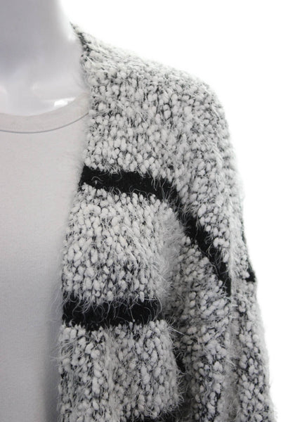 Calvin Klein Women Cardigan Open Front Striped Multicolor Long Sleeve Size L