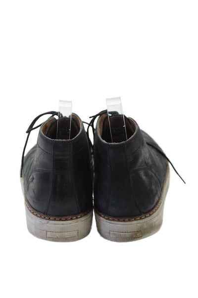 Florsheim Mens Leather Lace-Up High Top Sneakers Black Size 13