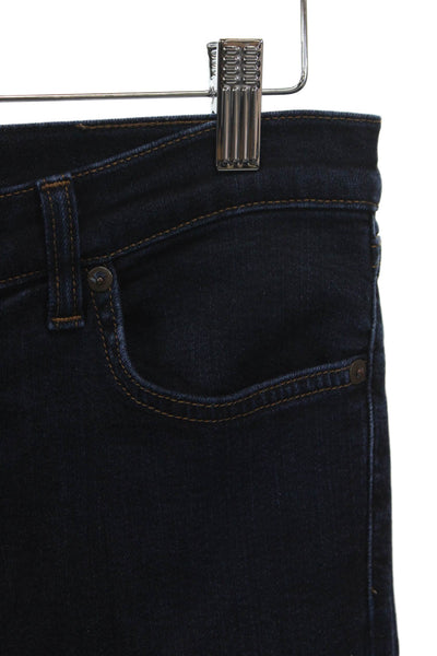 J Brand Women Blue Skinny Jeans Mid Rise Cotton Blend Button Size 28