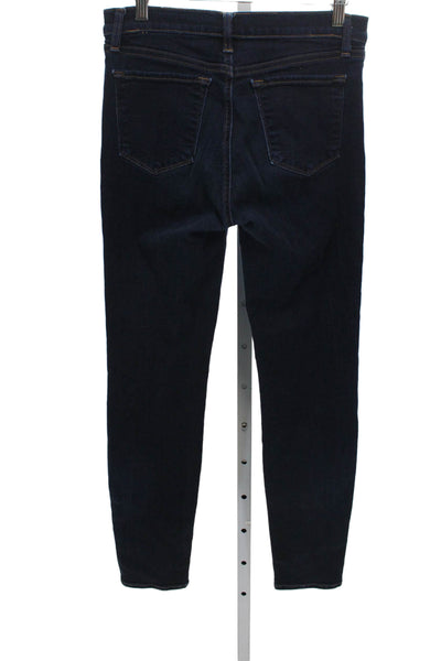 J Brand Women Blue Skinny Jeans Mid Rise Cotton Blend Button Size 28