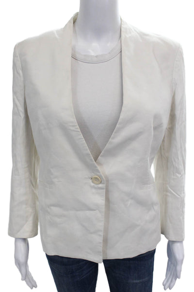 Helmut Women Basic Jacket White Button Long Sleeve Size 6