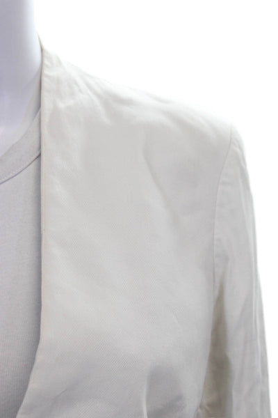 Helmut Women Basic Jacket White Button Long Sleeve Size 6