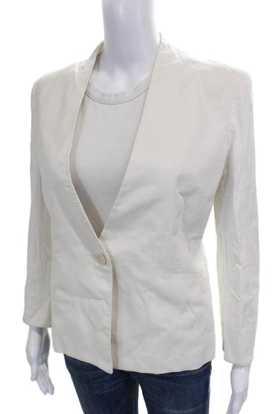 Helmut Women Basic Jacket White Button Long Sleeve Size 6