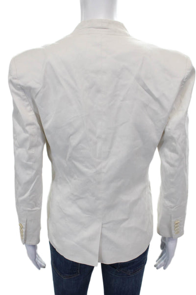 Helmut Women Basic Jacket White Button Long Sleeve Size 6