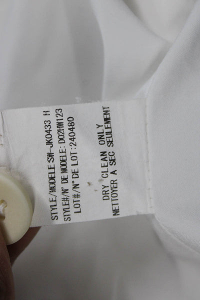 Helmut Women Basic Jacket White Button Long Sleeve Size 6