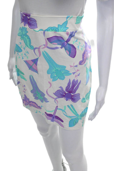 Manuel Canovas Women Multicolor Animal Print V Neck Short Sleeve Set Size 6
