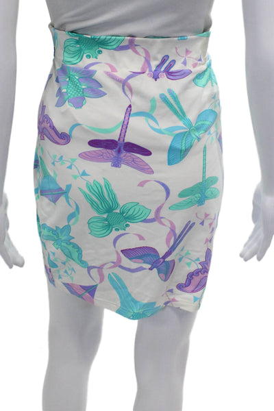 Manuel Canovas Women Multicolor Animal Print V Neck Short Sleeve Set Size 6