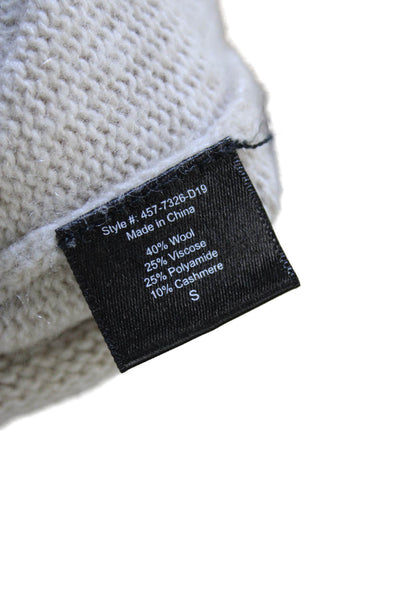 Jenni Kayne Women Pullover Wool Crew Neck Sweater Beige Size S