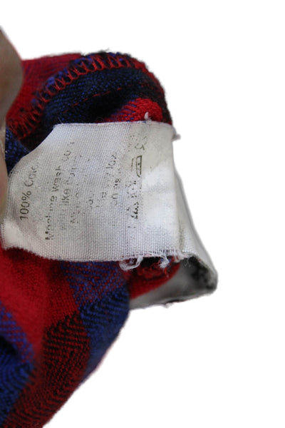 J Crew Women Collared Plaid Cotton Button-Up Long Sleeve Red Fall Size 0