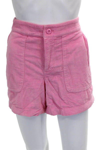J Crew Women Pink Cotton Solid Shorts Size 10