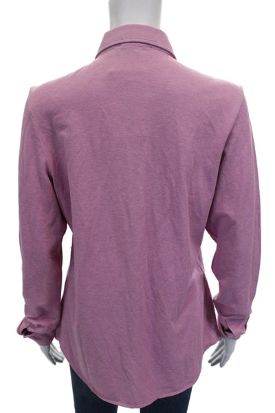 Polo Golf Ralph Lauren Womens Pink Cotton Collared Long Sleeve Polo Size L