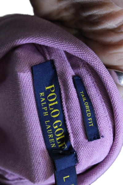 Polo Golf Ralph Lauren Womens Pink Cotton Collared Long Sleeve Polo Size L