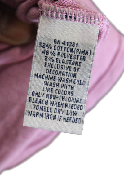 Polo Golf Ralph Lauren Womens Pink Cotton Collared Long Sleeve Polo Size L