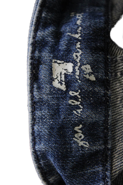 7 For All Mankind Womens Bootcut Blue Mid Rise Cotton Jeans Size 30