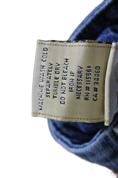 7 For All Mankind Womens Bootcut Blue Mid Rise Cotton Jeans Size 30