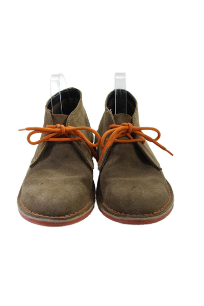 Veldskoen Womens Suede Lace Up Oxford Shoes Brown Orange Size 7