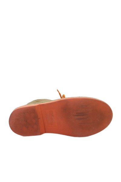 Veldskoen Womens Suede Lace Up Oxford Shoes Brown Orange Size 7