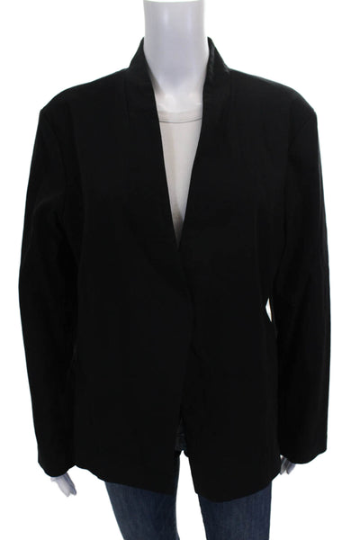 Nic + Zoe Women Black Basic Jacket Long Sleeve Rayon Size XL
