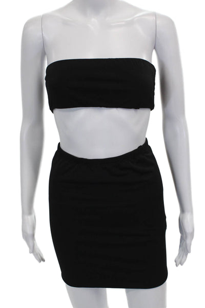 Black Halo Women Off Shoulder Sleeveless Black Polyamide Set Size M