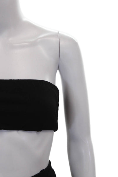 Black Halo Women Off Shoulder Sleeveless Black Polyamide Set Size M