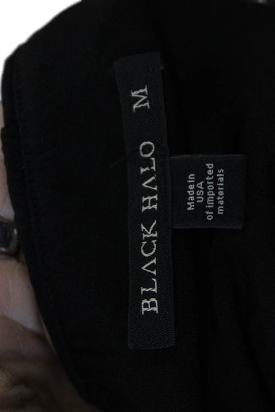 Black Halo Women Off Shoulder Sleeveless Black Polyamide Set Size M
