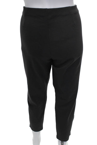 Eileen Fisher Womens Cropped Rayon Solid Leggings Black Size PL