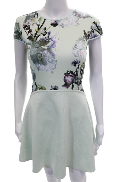 Ted Baker London Women Fit & Flare Green Dress Size 1